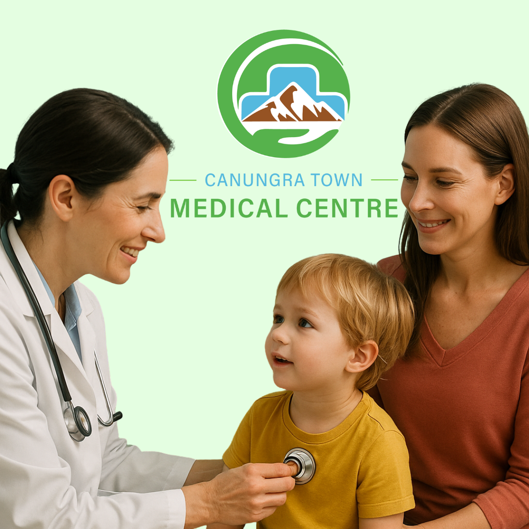 Paediatrician conducting child health checkup at Canungra Medical Centre